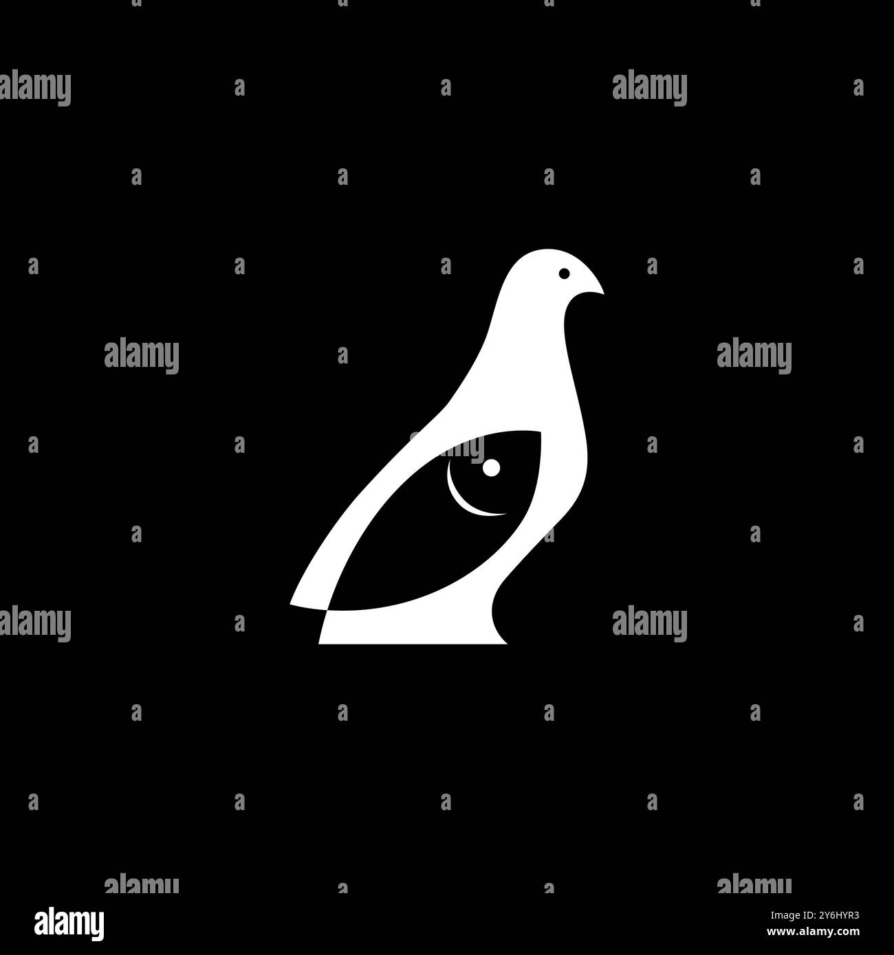 bird with fish wildlife concept modern logo design vector Stock Vector