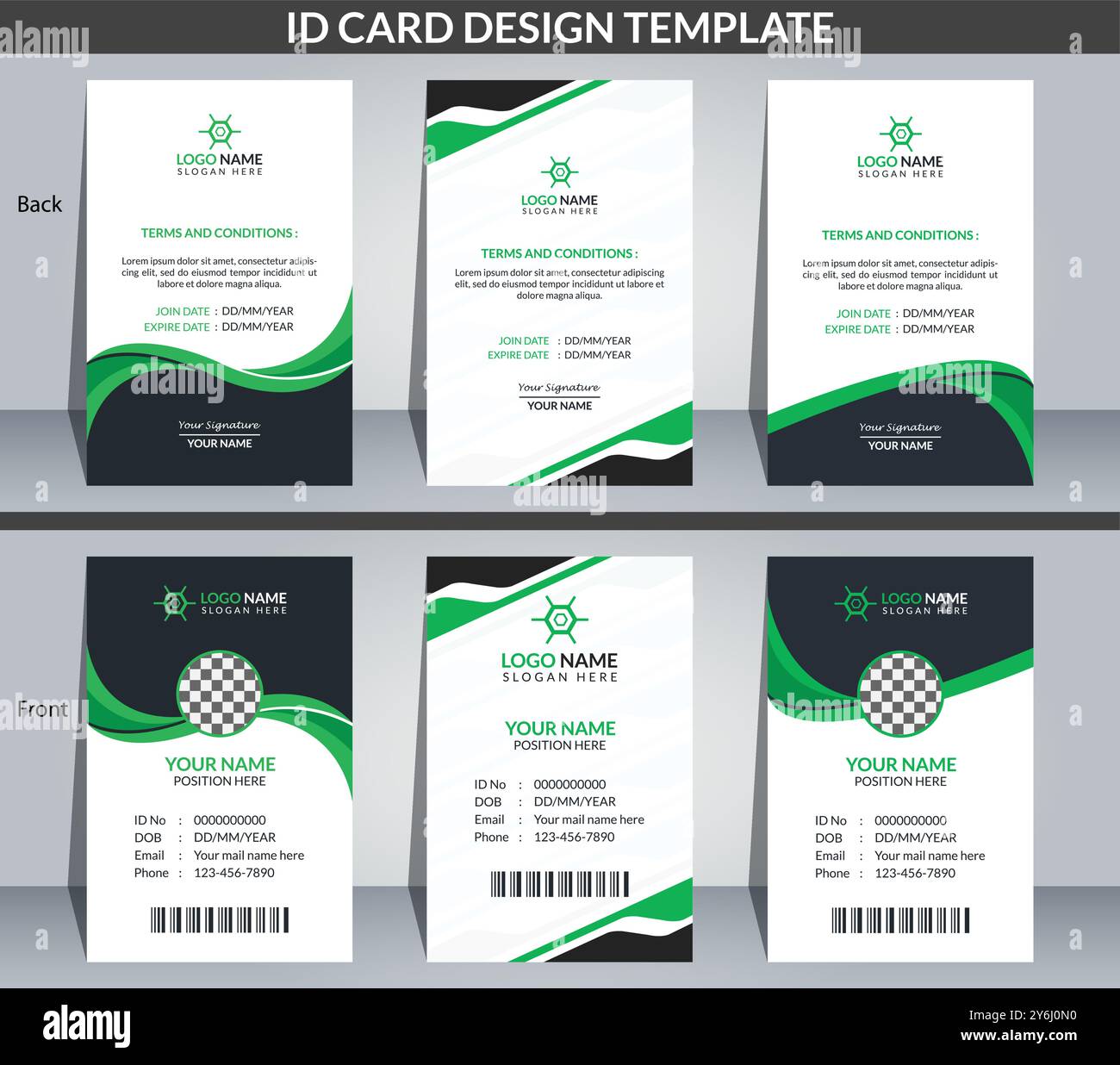 ID Card Design Template Stock Vector Image & Art - Alamy
