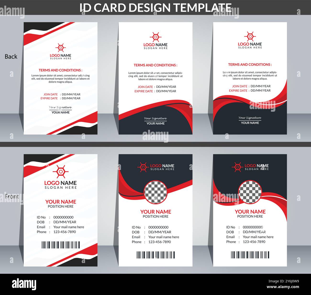 Corporate ID Card Design Template Stock Vector Image & Art - Alamy