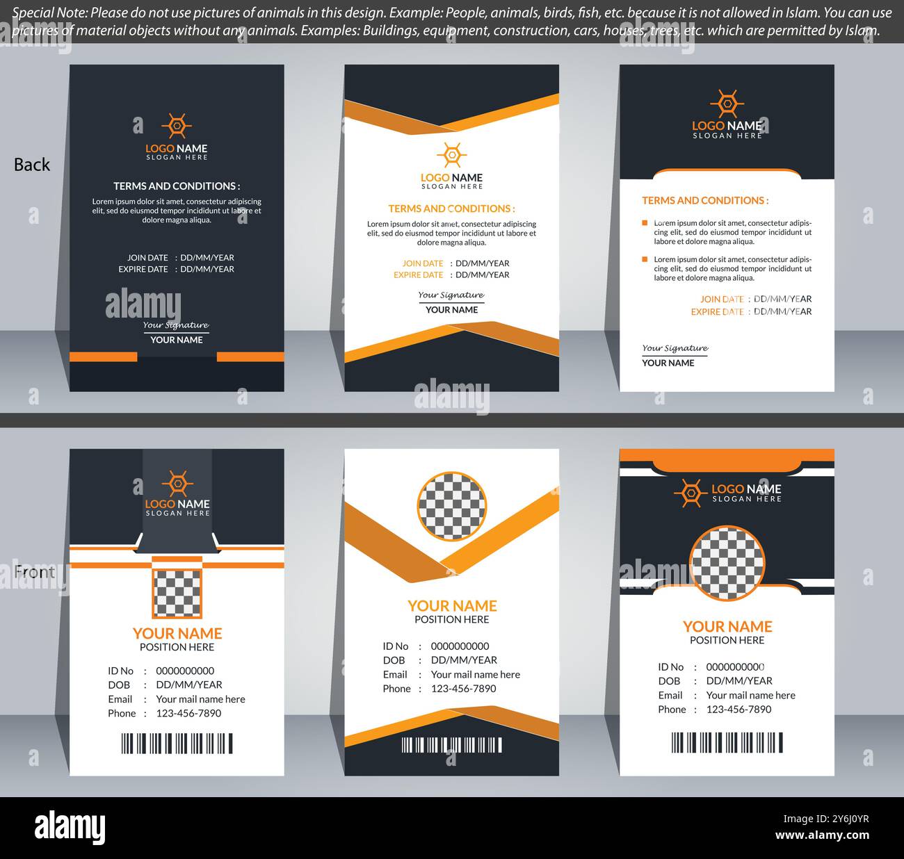 Professional ID Card Design Template Stock Vector Image & Art - Alamy