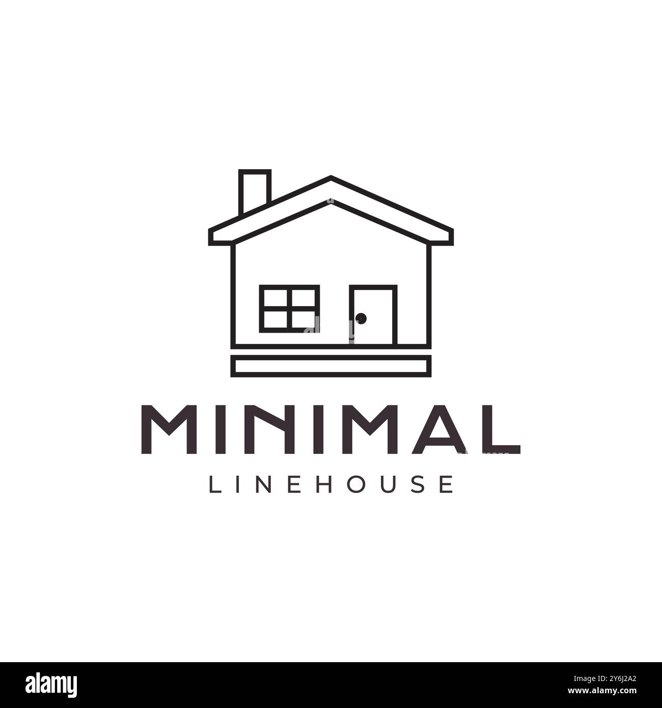 house interior minimalist logo design vector Stock Vector