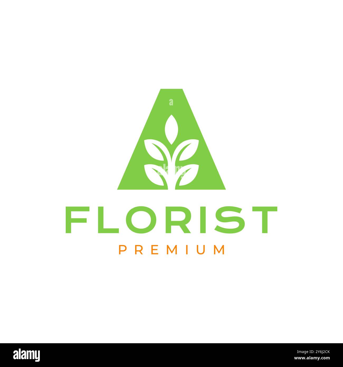 letter a botanical plant logo design vector flat Stock Vector