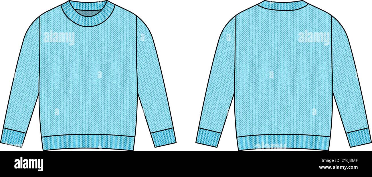 Knit sweater vector template illustration Stock Vector Image & Art - Alamy