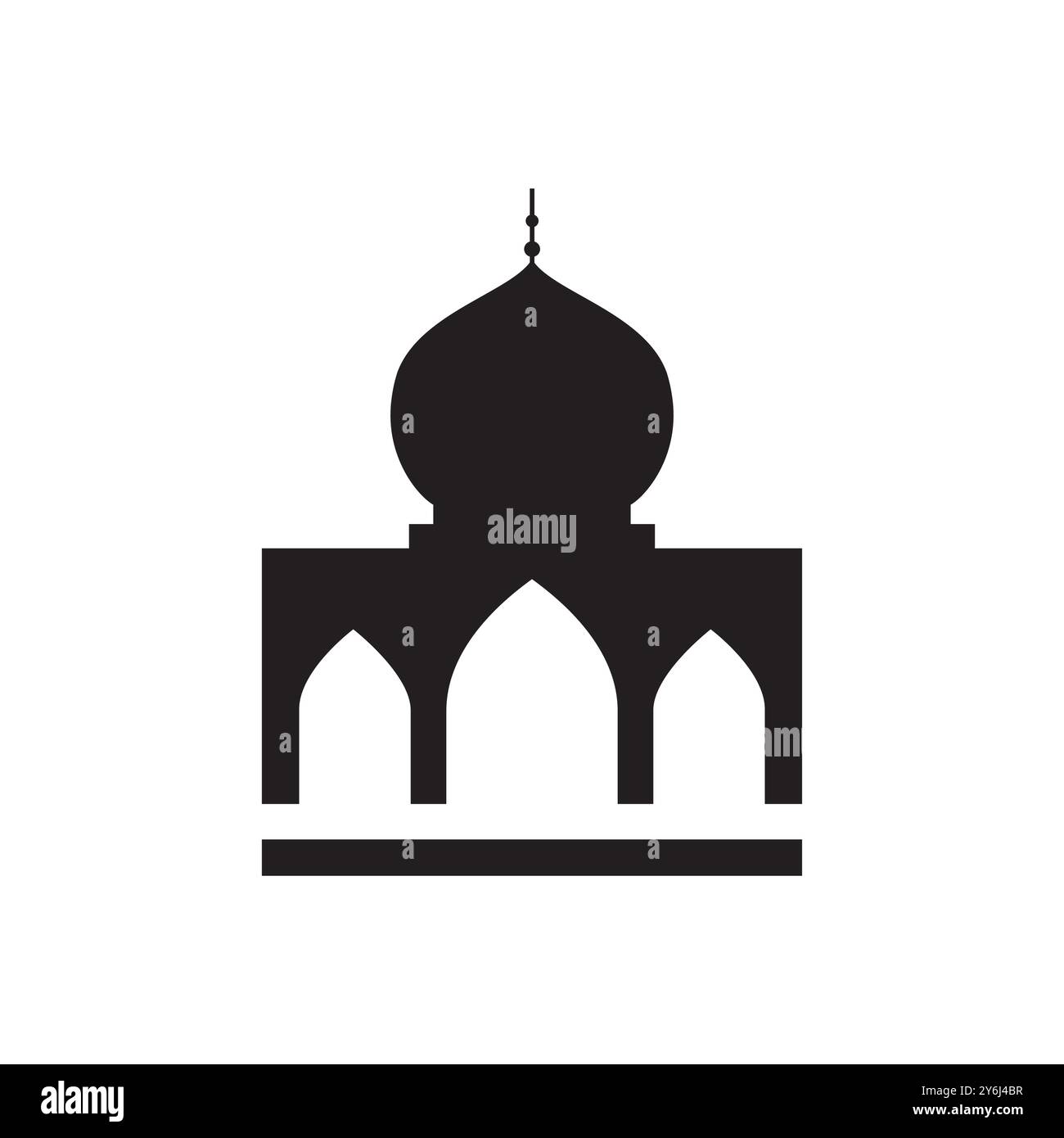 mosque architecture logo design flat vector Stock Vector