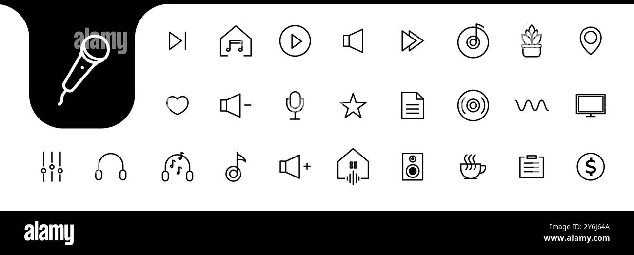 button of the music set icon design vector Stock Vector