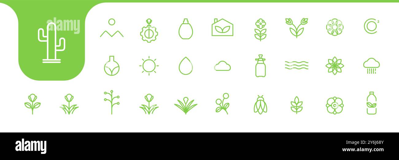 gardening set icon collection design vector Stock Vector