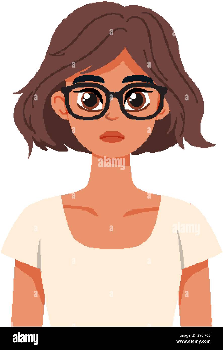 Illustration of a woman wearing glasses Stock Vector Image & Art - Alamy