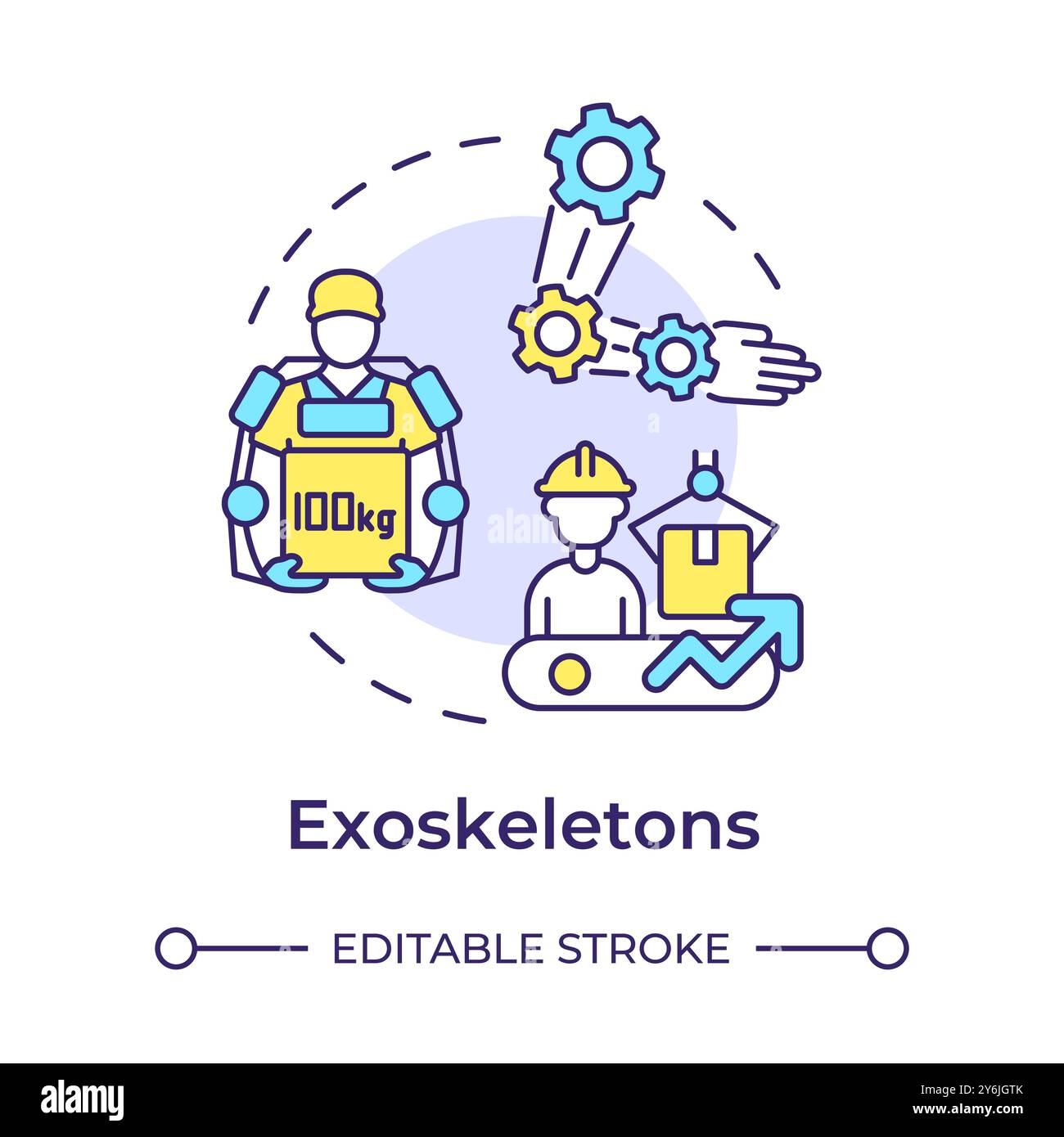 Exoskeleton multi color concept icon Stock Vector Image & Art - Alamy