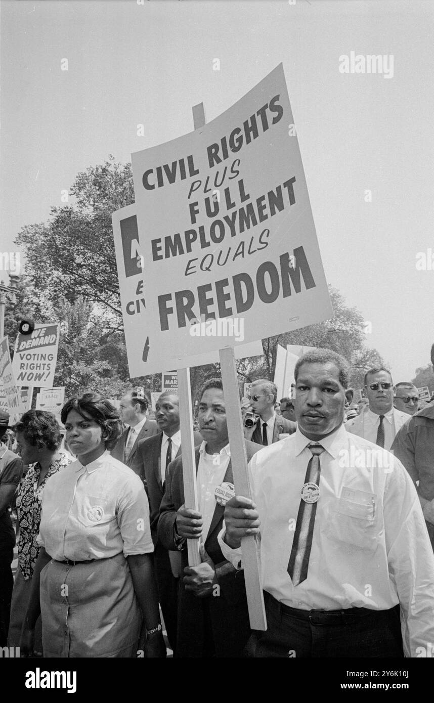 Civil rights plus full employment equals freedom hi-res stock ...
