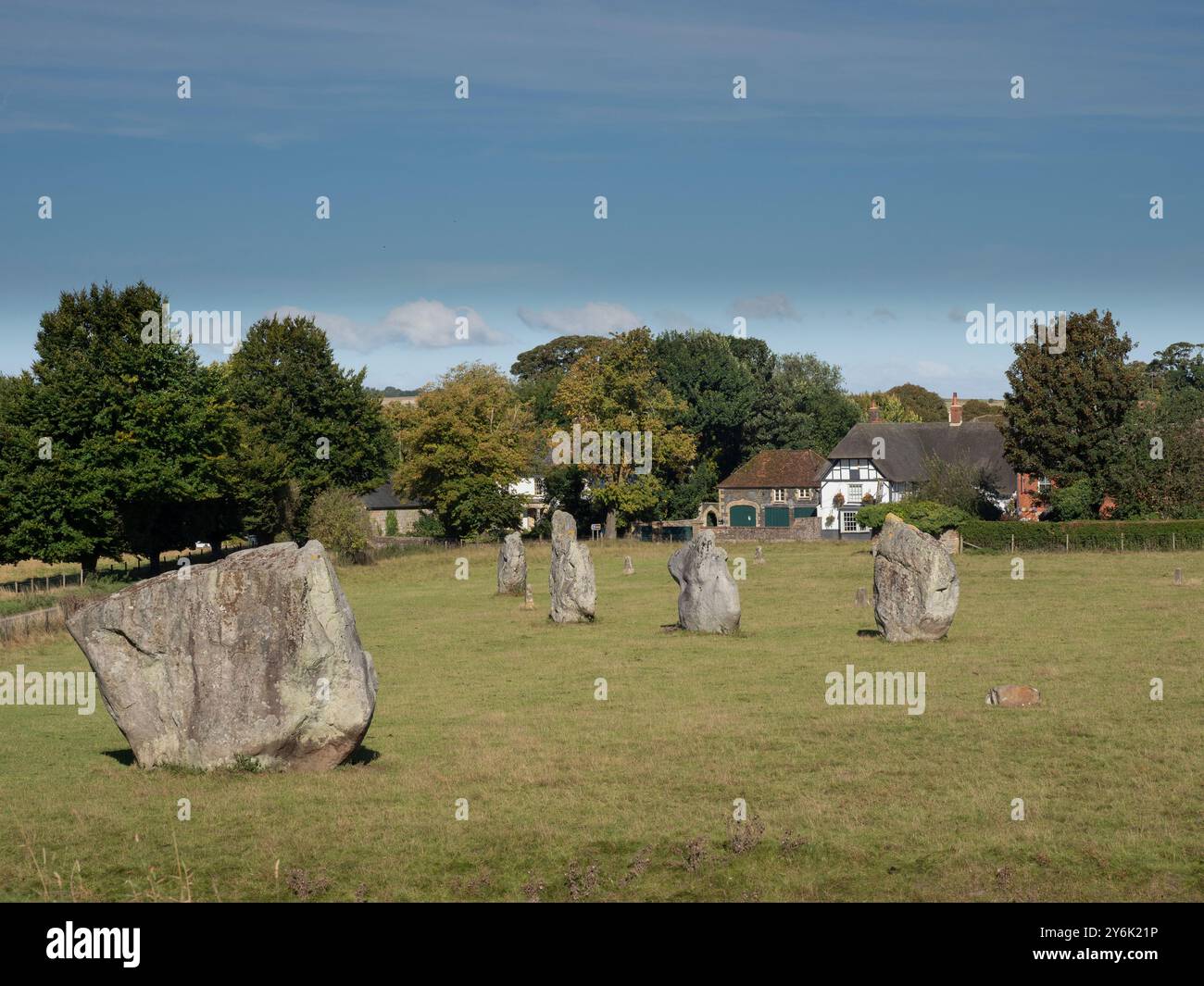 Avebury standing stones Stock Photo