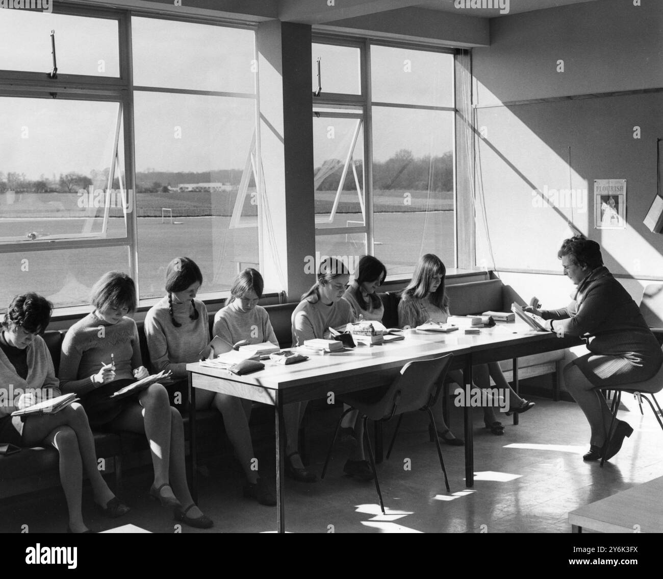 Child class teacher Black and White Stock Photos & Images - Alamy