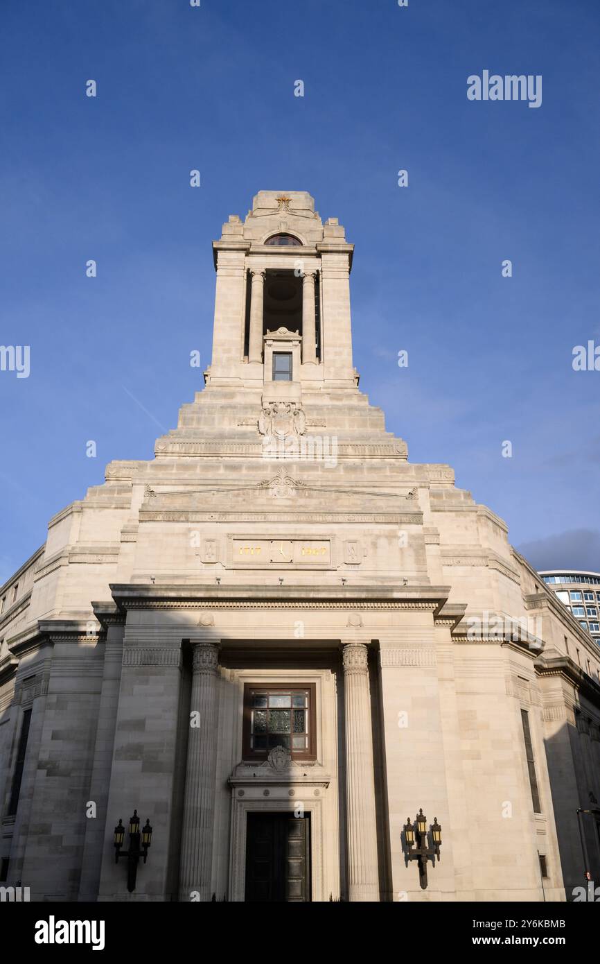 Exterior of the Art Deco-style Freemasons' Hall, which is the headquarters of the United Grand Lodge of England and the Supreme Grand Chapter of Royal Stock Photo