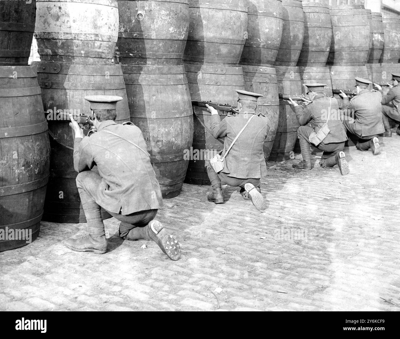 Easter Rising (originally captioned The Dublin rebellion) British Army ...