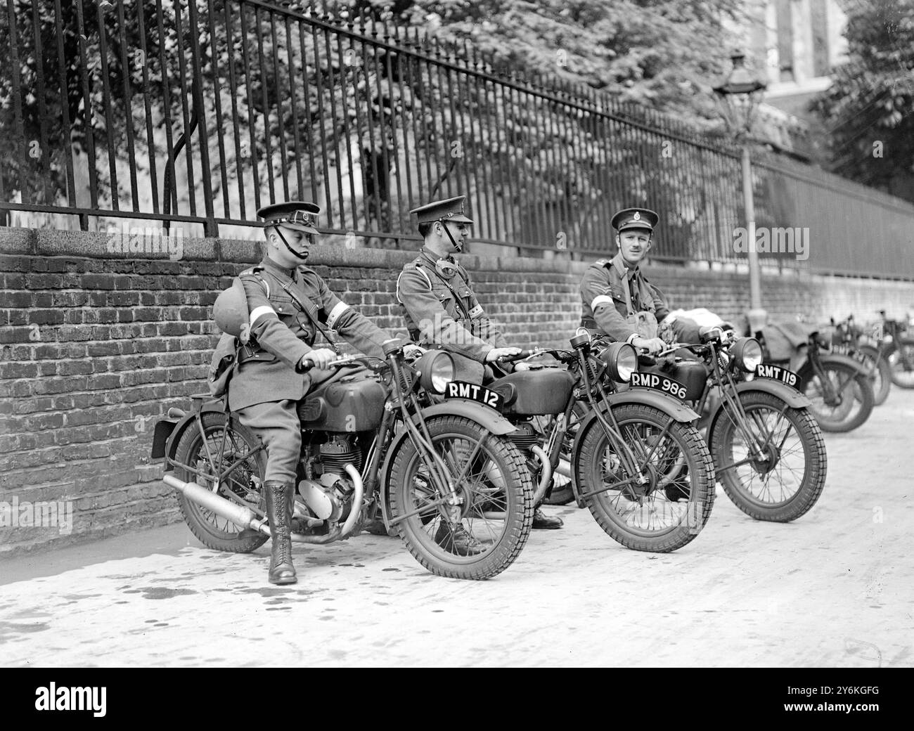 The Crisis, 1939 - Army Despatch Riders in London. 22 July 1939 ...