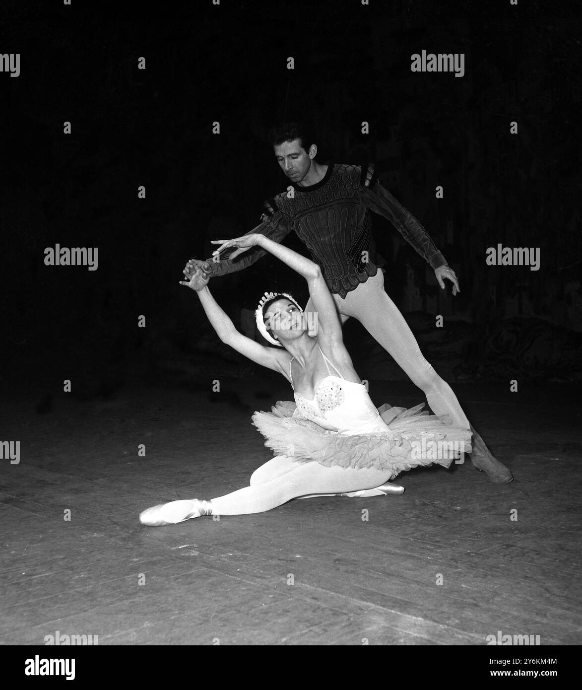 Beryl Grey and Bryan Ashbridge rehearsing for Swan Lake where Beryl ...
