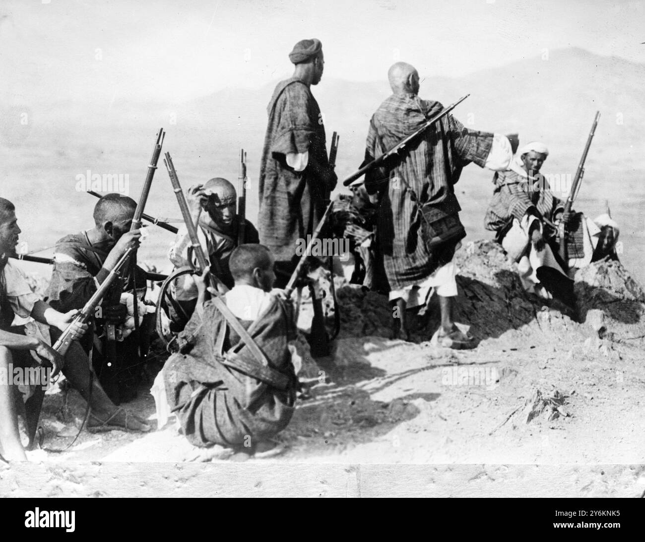 Heavy pressure of Spain in Morocco. Types of Riffs who fight under the orders of Abd-El-Krim.  8 September 1924 Stock Photo