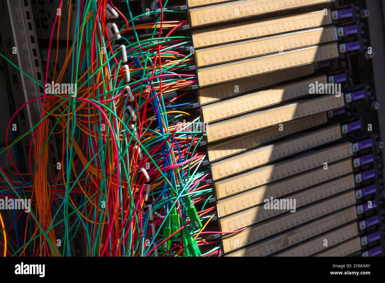 Fiber optic street cabinet Stock Photo