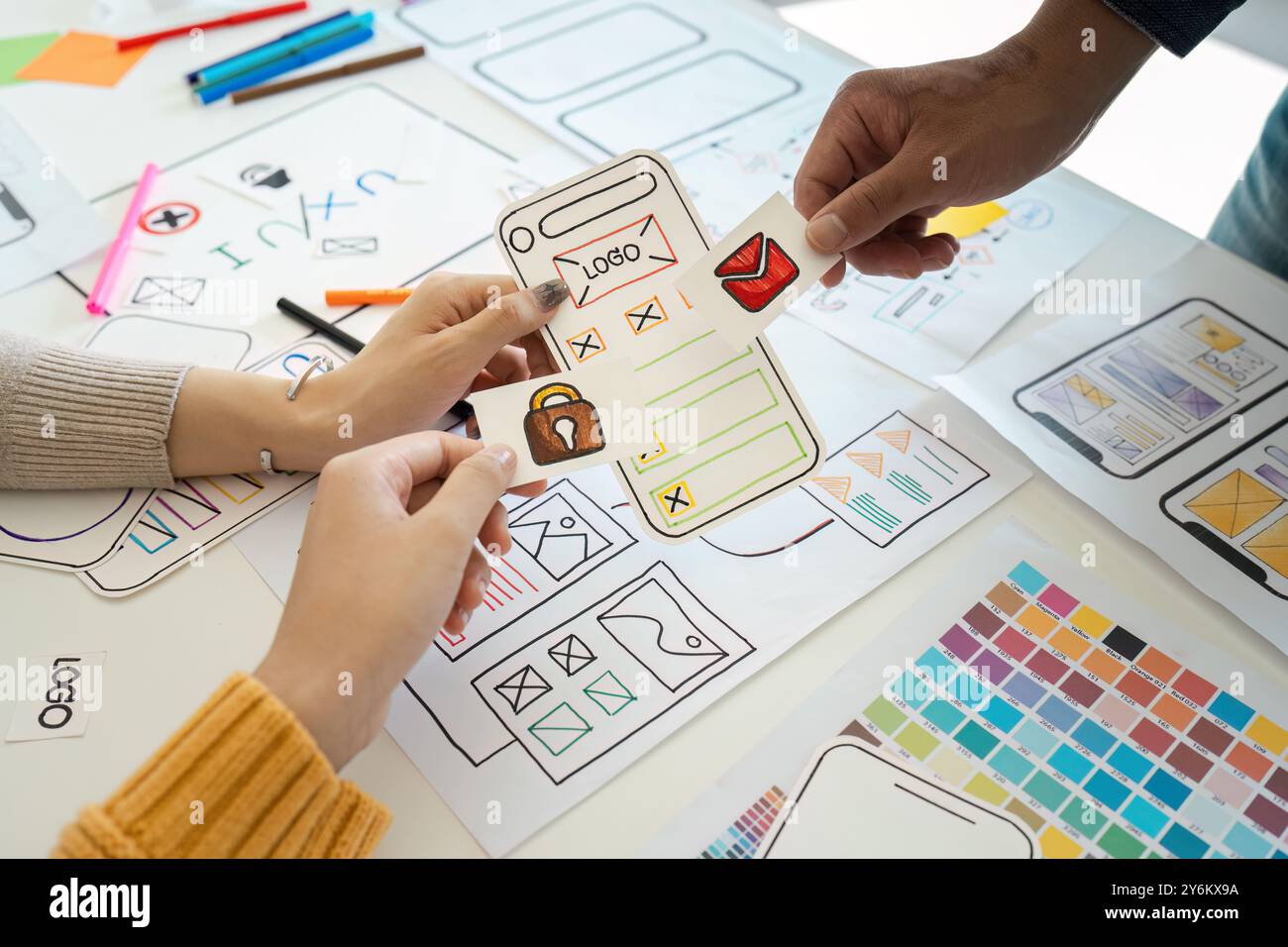 Creative UX UI Design Process with Wireframes and Prototypes for Mobile ...