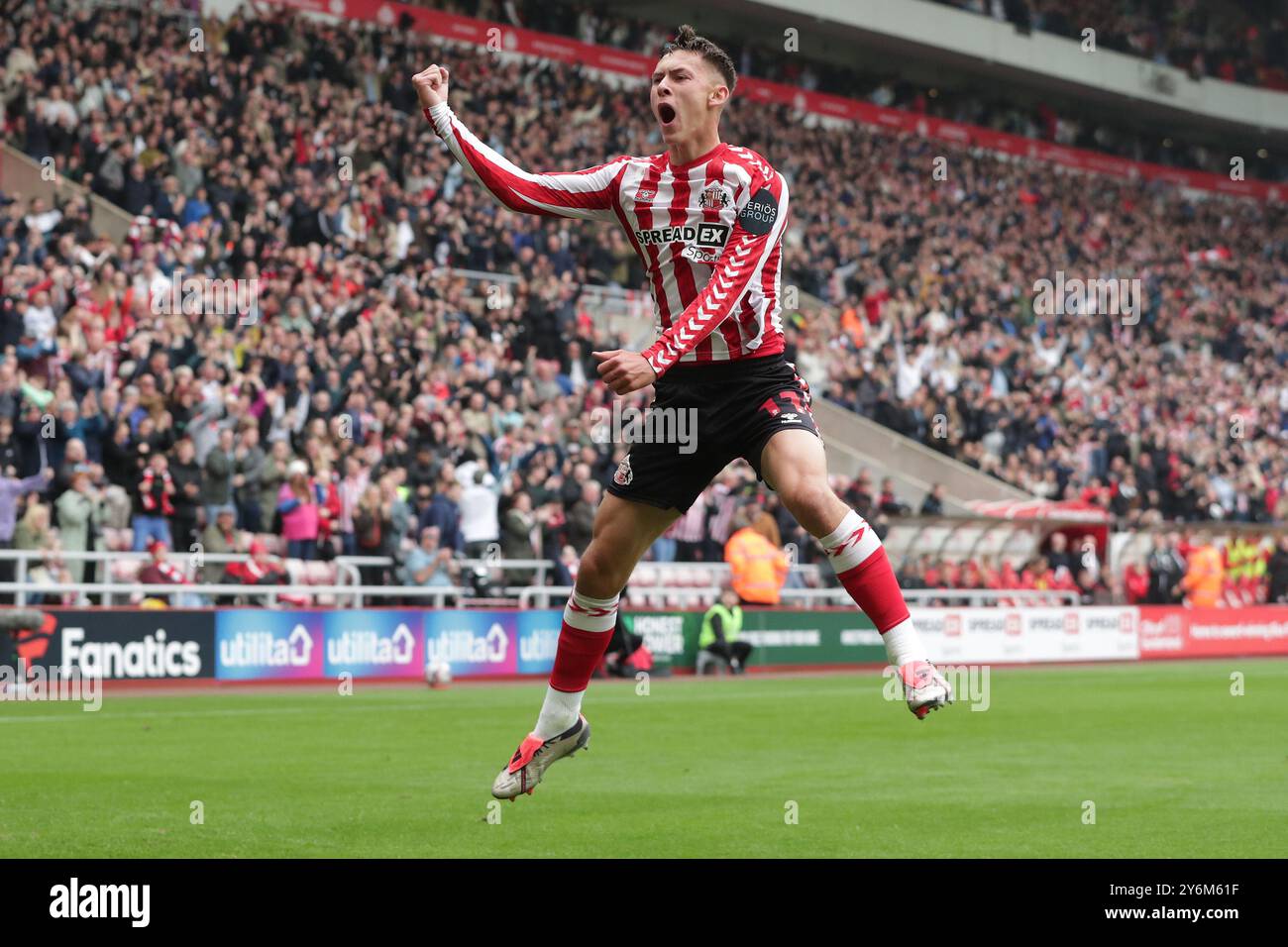 Criss Rigg Chris Rigg of Sunderland Celebrates scoring 1-0 - Sunderland v ...