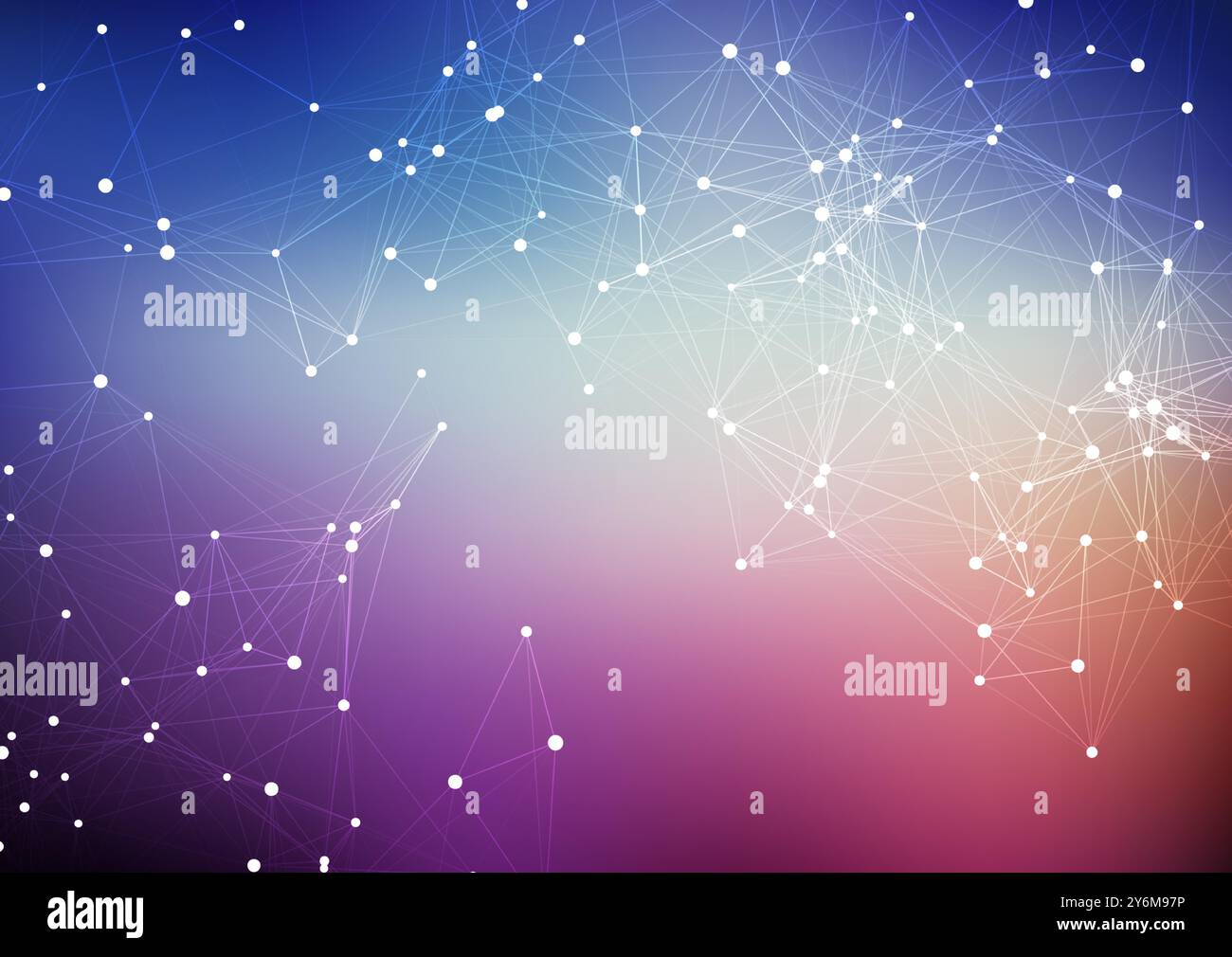 Abstract techno background with a low poly plexus design Stock Vector