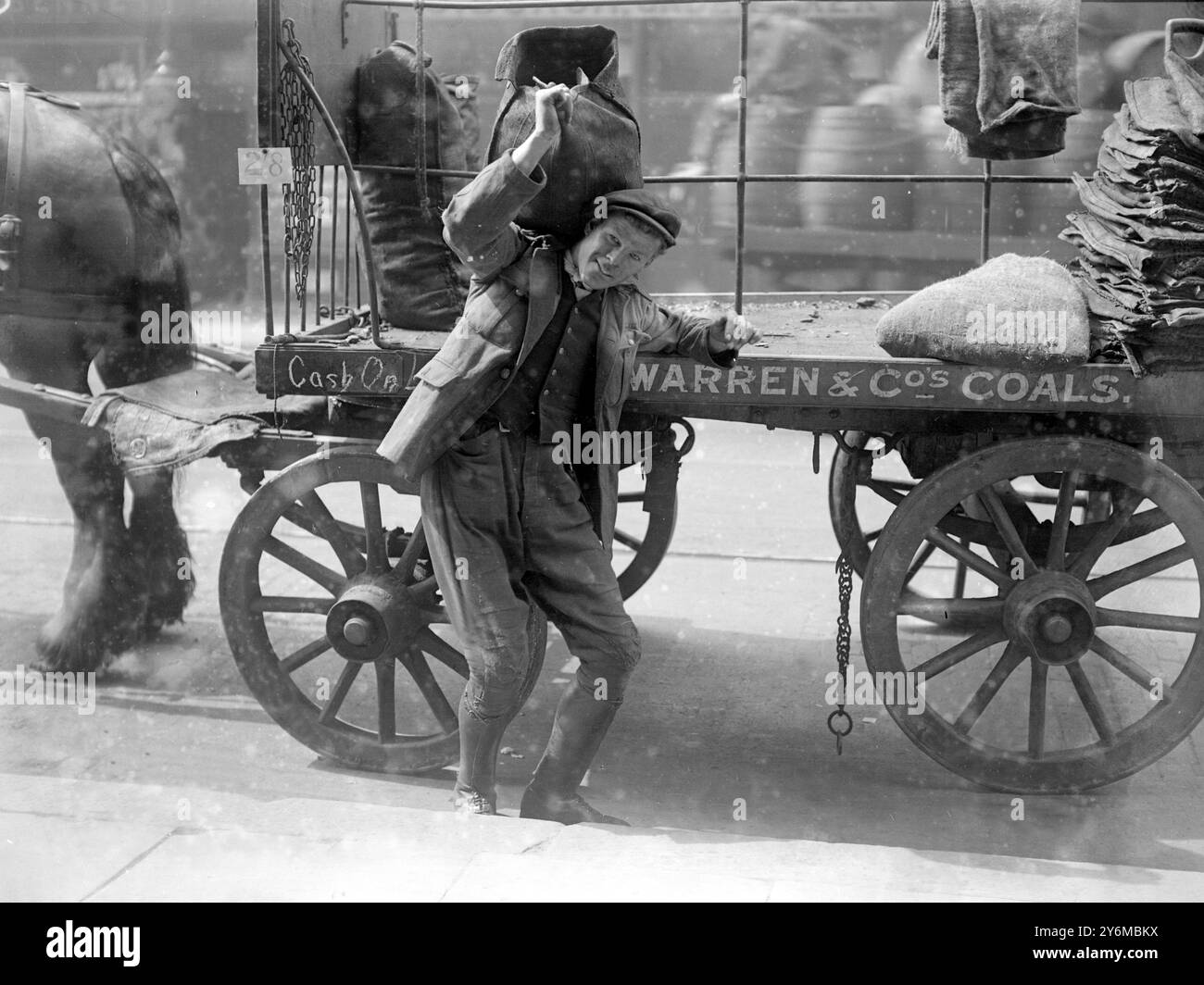 A typical coal deliveryman. (the general strike 1926) Stock Photo