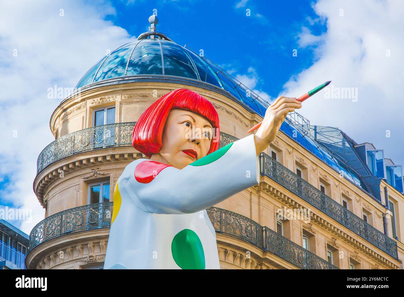 France Paris Huge Sculpture Bearing The Likeness Of Yayoi Kusama Has france-paris-huge-sculpture-bearing-the-likeness-of-yayoi-kusama-has