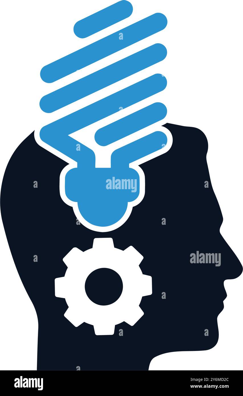 Creative brain idea bulb icon Stock Vector Image & Art - Alamy