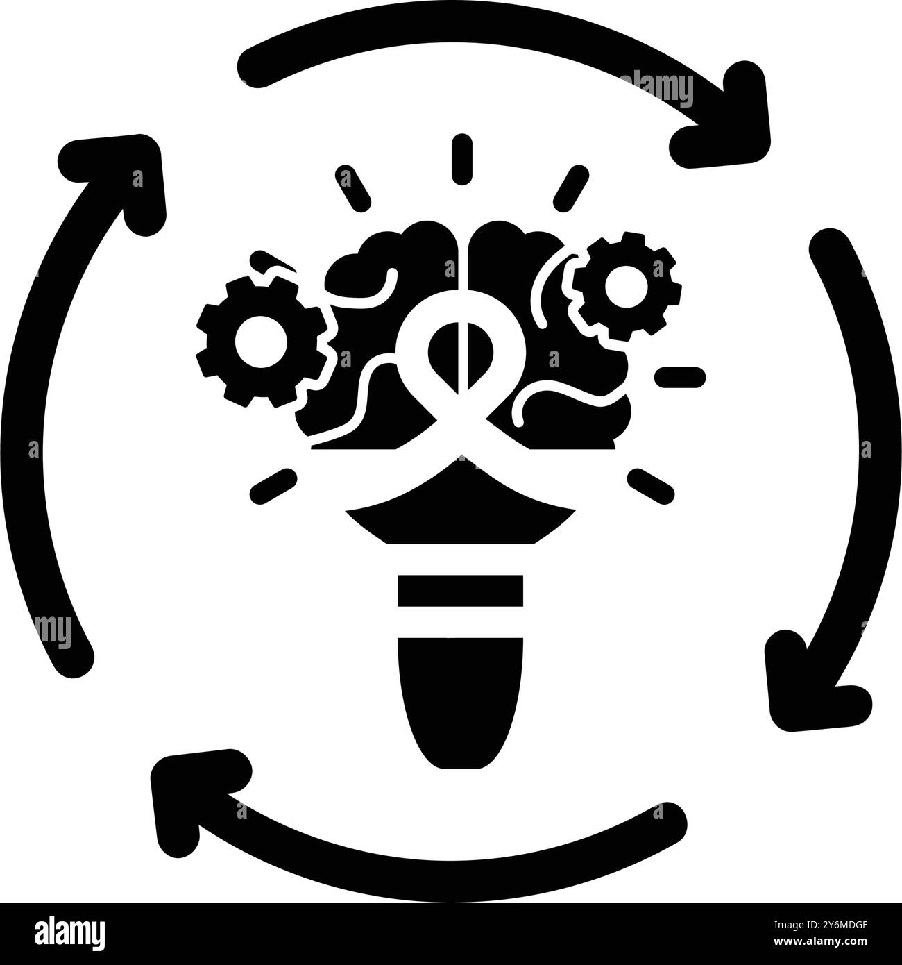 Creative Idea solution bulb icon vector Stock Vector Image & Art - Alamy
