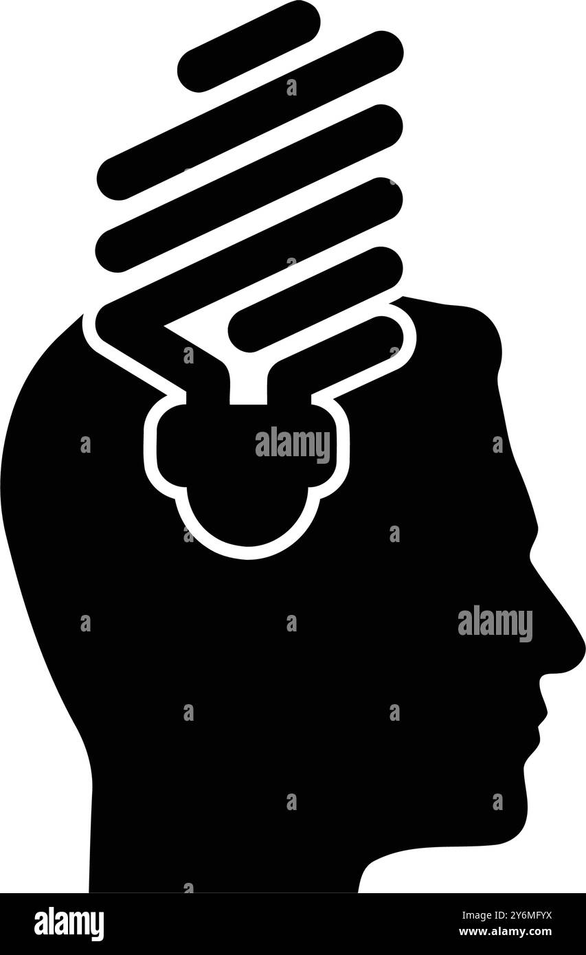 Creative Idea and solutions bulb and human brain icon Stock Vector ...