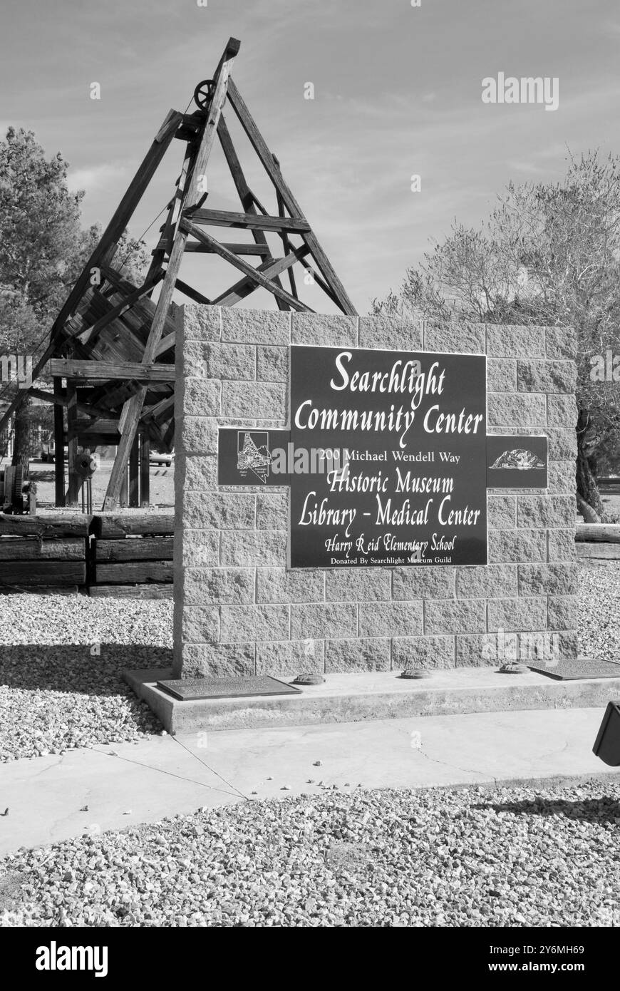 Searchlight Heritage Museum in Nevada, USA, showcasing the rich history of the mining boom town. Stock Photo