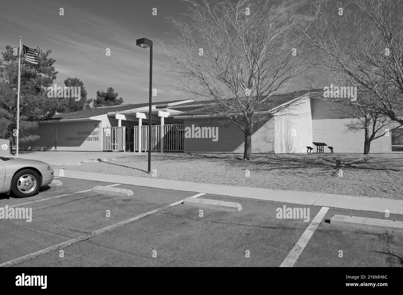 Searchlight Heritage Museum in Nevada, USA, showcasing the rich history of the mining boom town. Stock Photo