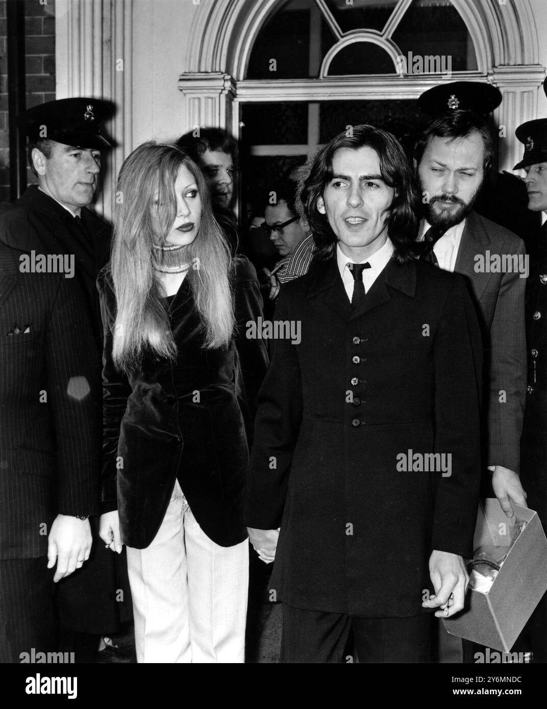 Wife of beatle george harrison Black and White Stock Photos