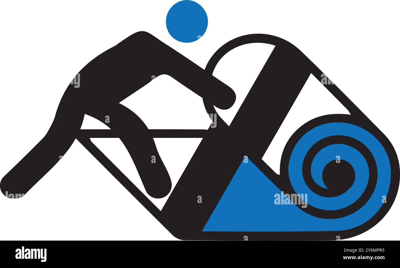 roll. carpet, carpet roll icon Stock Vector