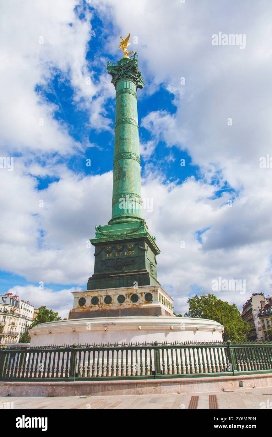 France, Paris, 4th arrondissement, place de la Bastille, the July column Stock Photo