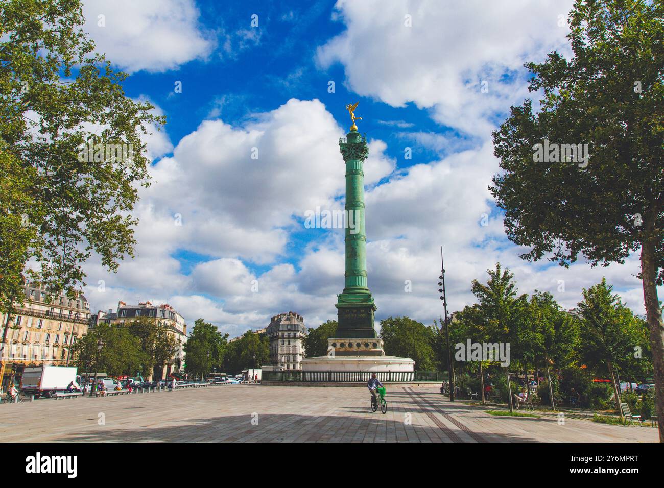 France, Paris, 4th arrondissement, place de la Bastille, the July column Stock Photo