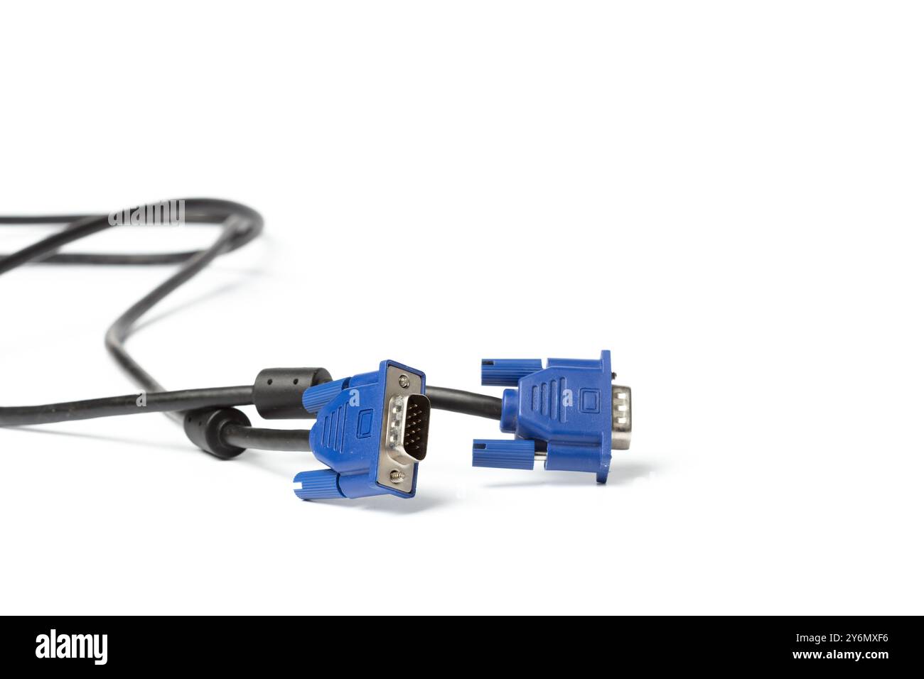 VGA tech pc input cable connector isolated on white background Stock ...