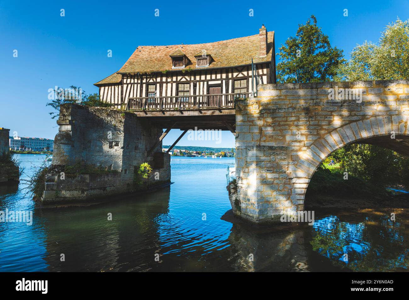 France, Normandy, Eure, Vernon, The old Vernon mill Stock Photo