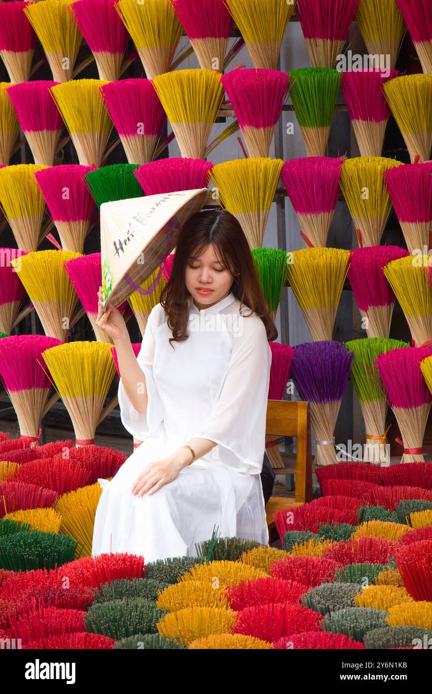 Female women woman incense sticks hi-res stock photography and images ...