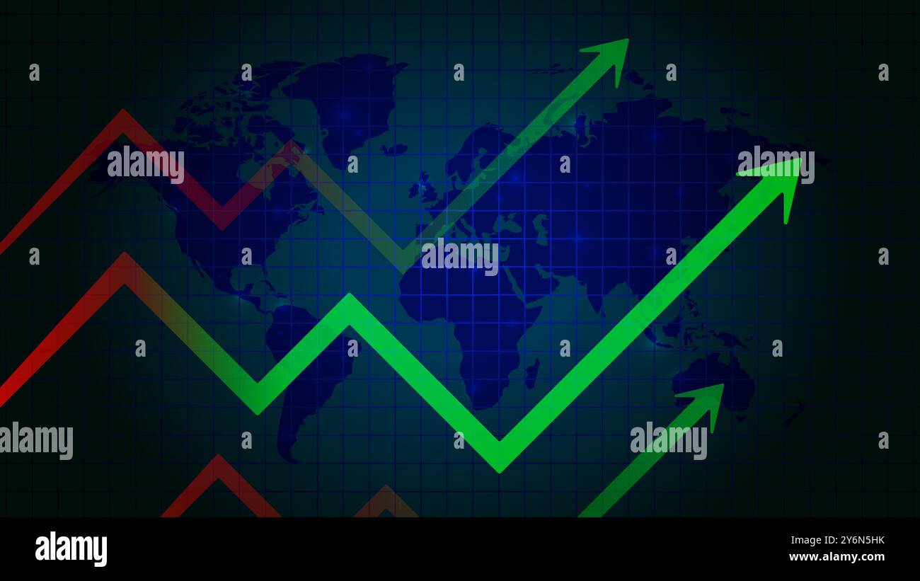 Abstract stock market, infographic visualization. Financial chart with ...