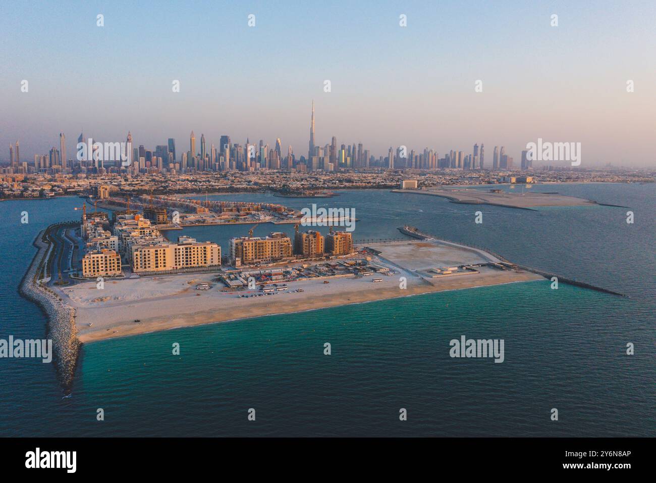 United Arab Emirates, Dubai, background, Downtown Dubai Skyline ...