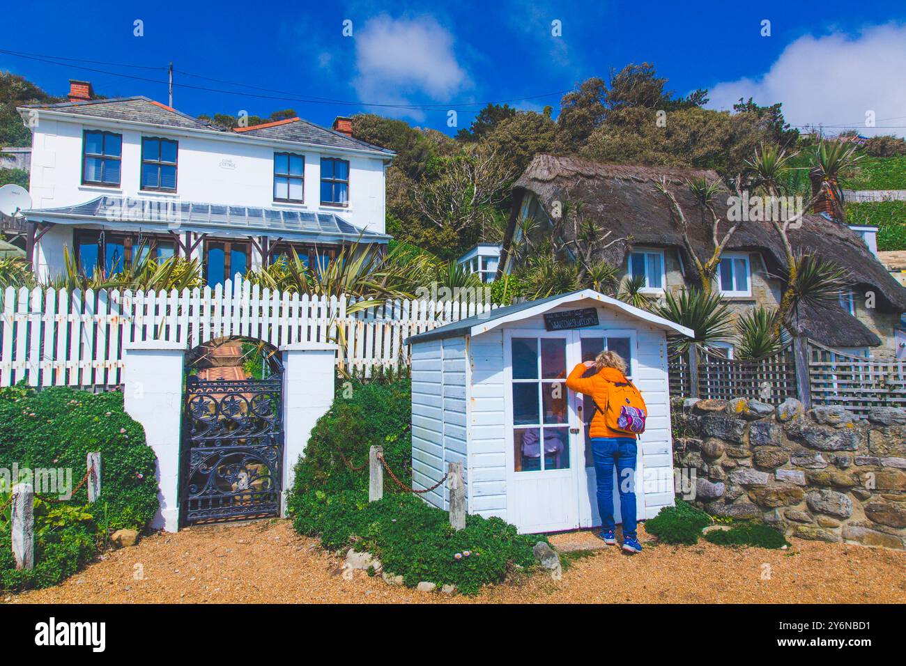 United Kingdom, England, Isle of Wight. Ventnor, Steephill Cove. Stock Photo