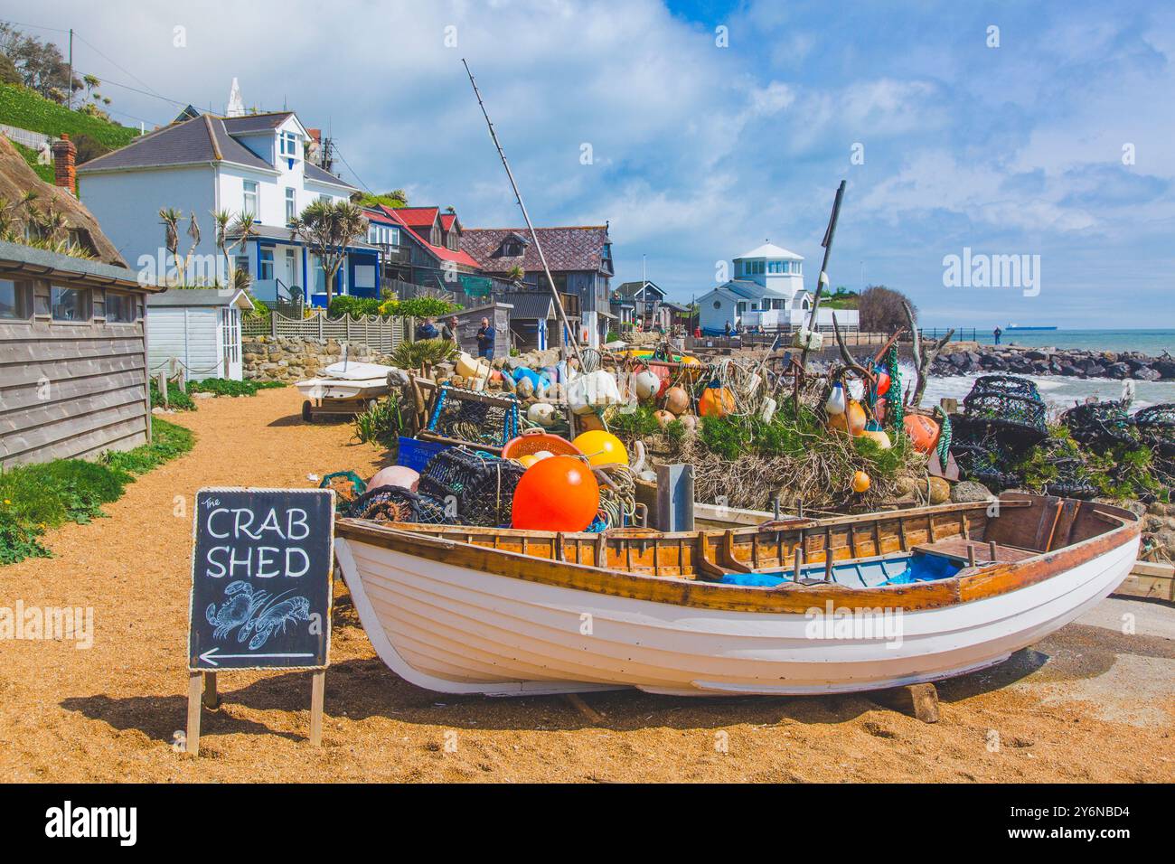 United Kingdom, England, Isle of Wight. Ventnor, Steephill Cove. Stock Photo