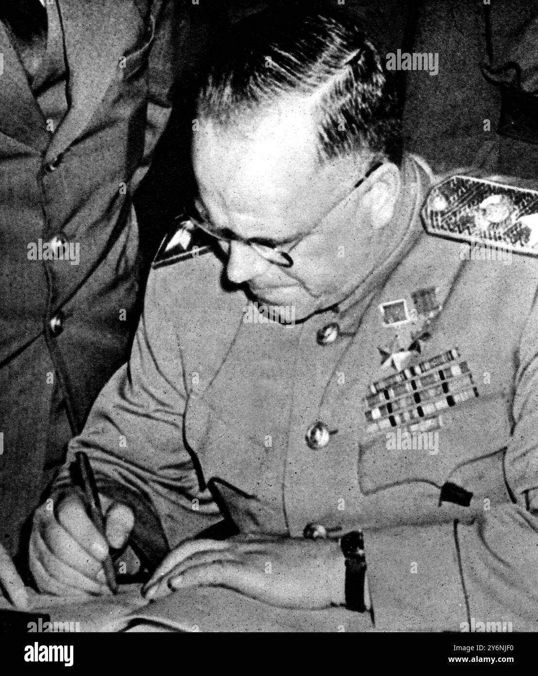 The execution of the joint declaration in berlin by the four allied