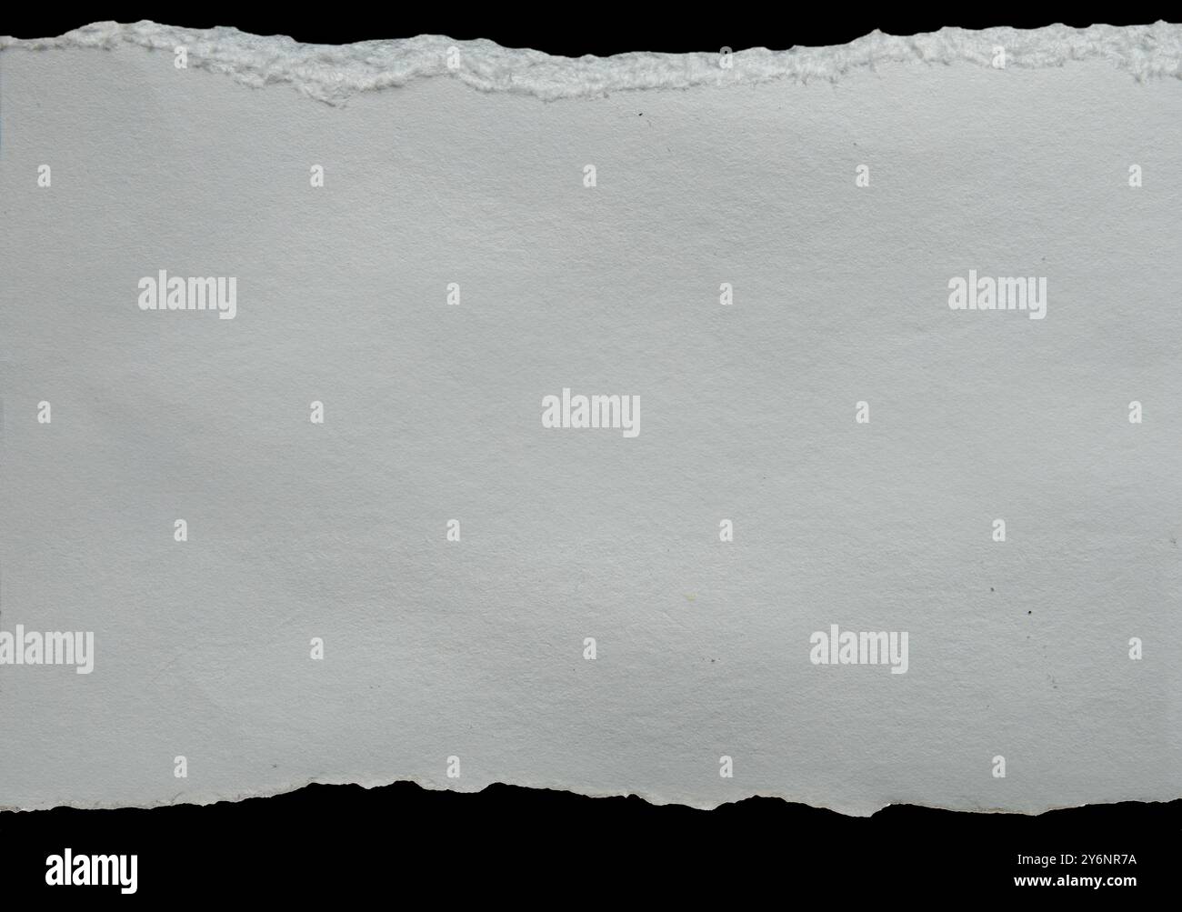 Piece of torn ripped blank paper. isolated on white . Stock Photo