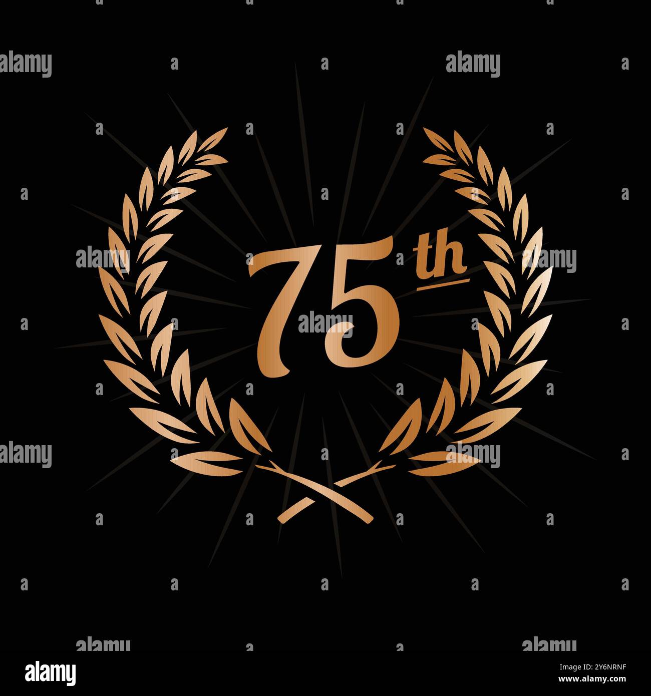 75 years anniversary celebration design template. 75th anniversary logo ...