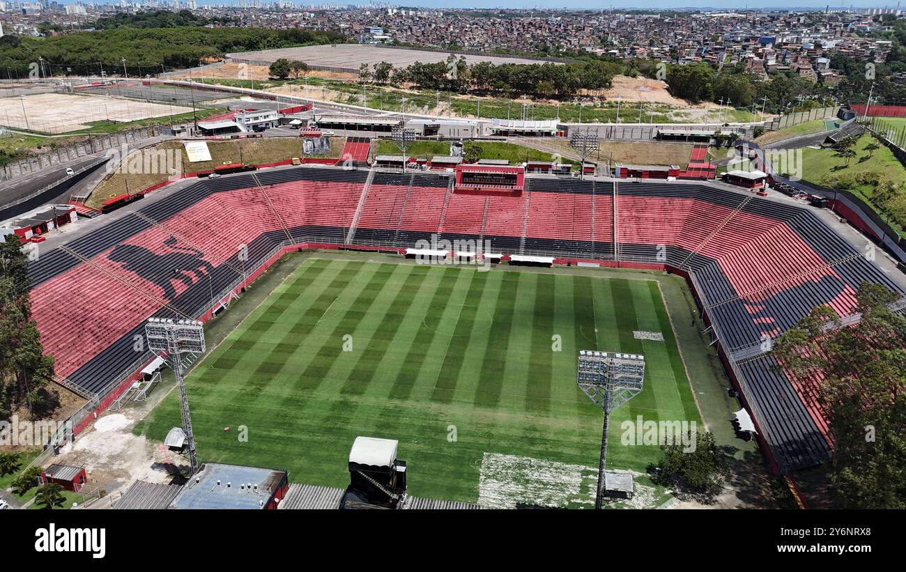 barradao stadium in salvador salvador, bahia, brazil - september 11, 2024: aerial view of the Manuela Barradas stadium - Barradao - in the city of Salvador. SALVADOR BAHIA BRASIL Copyright: xJoaxSouzax 110924JOA117 Stock Photo