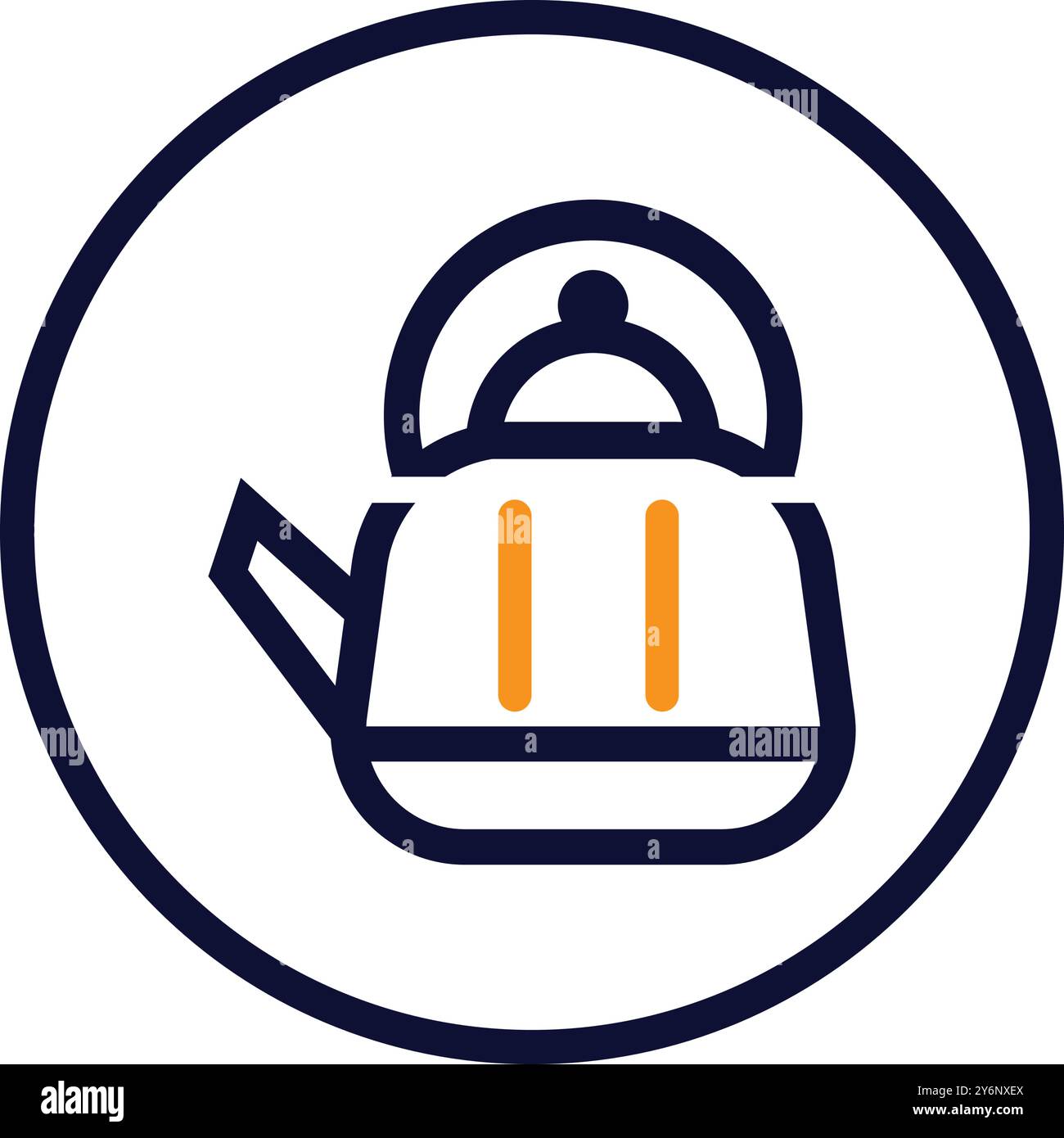 Electric Kettle, Boiling kettle, kettle teapot with degrees icon Stock Vector