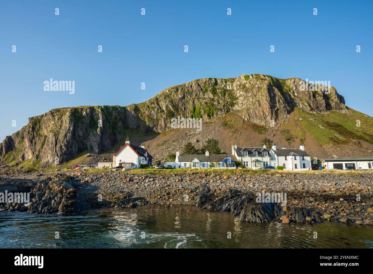 Ellenabeich village next Easdale Island, near Oban, Argyll and Bute, Scotland, UK Stock Photo