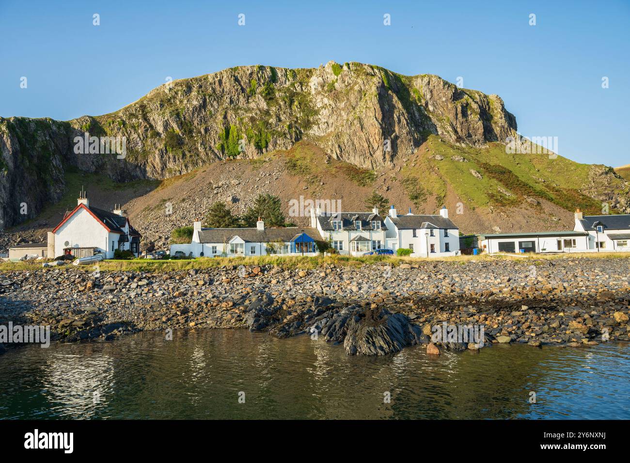 Ellenabeich village next Easdale Island, near Oban, Argyll and Bute, Scotland, UK Stock Photo