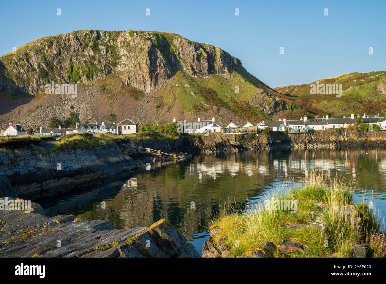 Ellenabeich village next Easdale Island, near Oban, Argyll and Bute, Scotland, UK Stock Photo